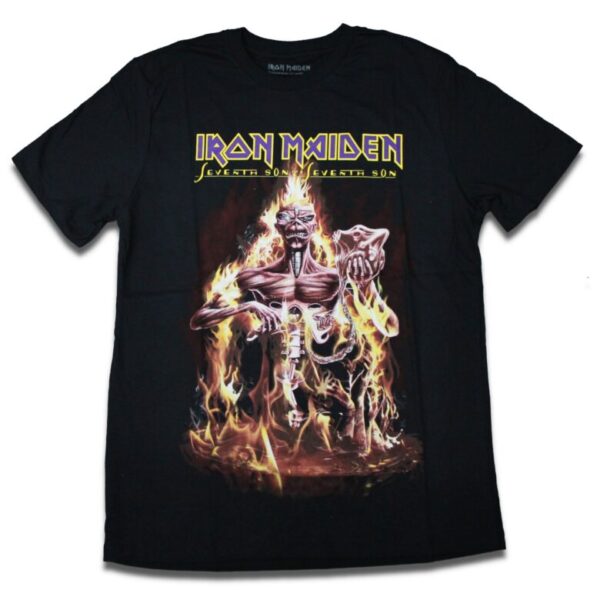 Camiseta Iron Maiden Seventh Son Flames